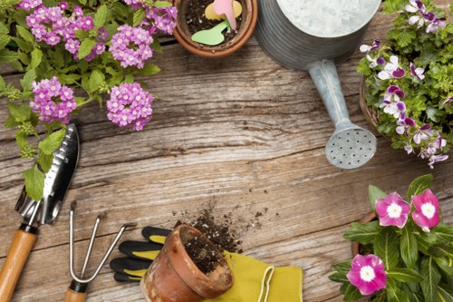 Landscape gardeners designing a front garden in Ickenham